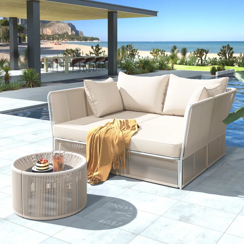 Kaien 67.03'' Metal Outdoor Patio Daybed | Wayfair North America