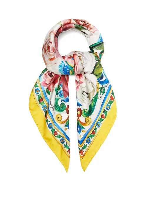 Floral-print silk scarf | Dolce & Gabbana | Matches (UK)