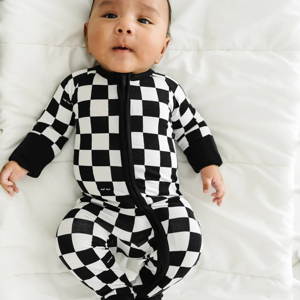 Cool Checks Bamboo Viscose Zippy | Little Sleepies