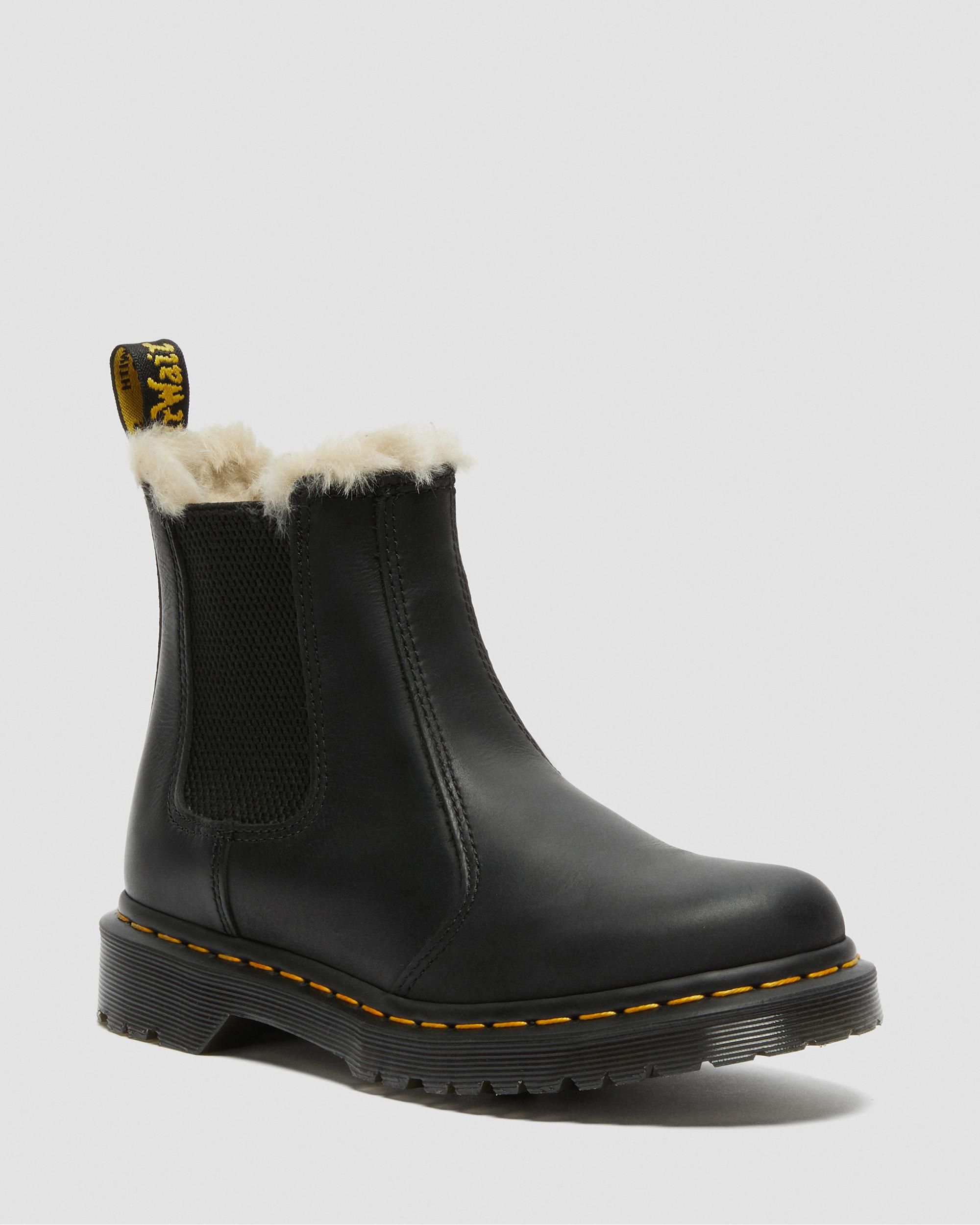 2976 Leonore Faux Fur Lined Burnished Chelsea Boots | Dr Martens (UK)