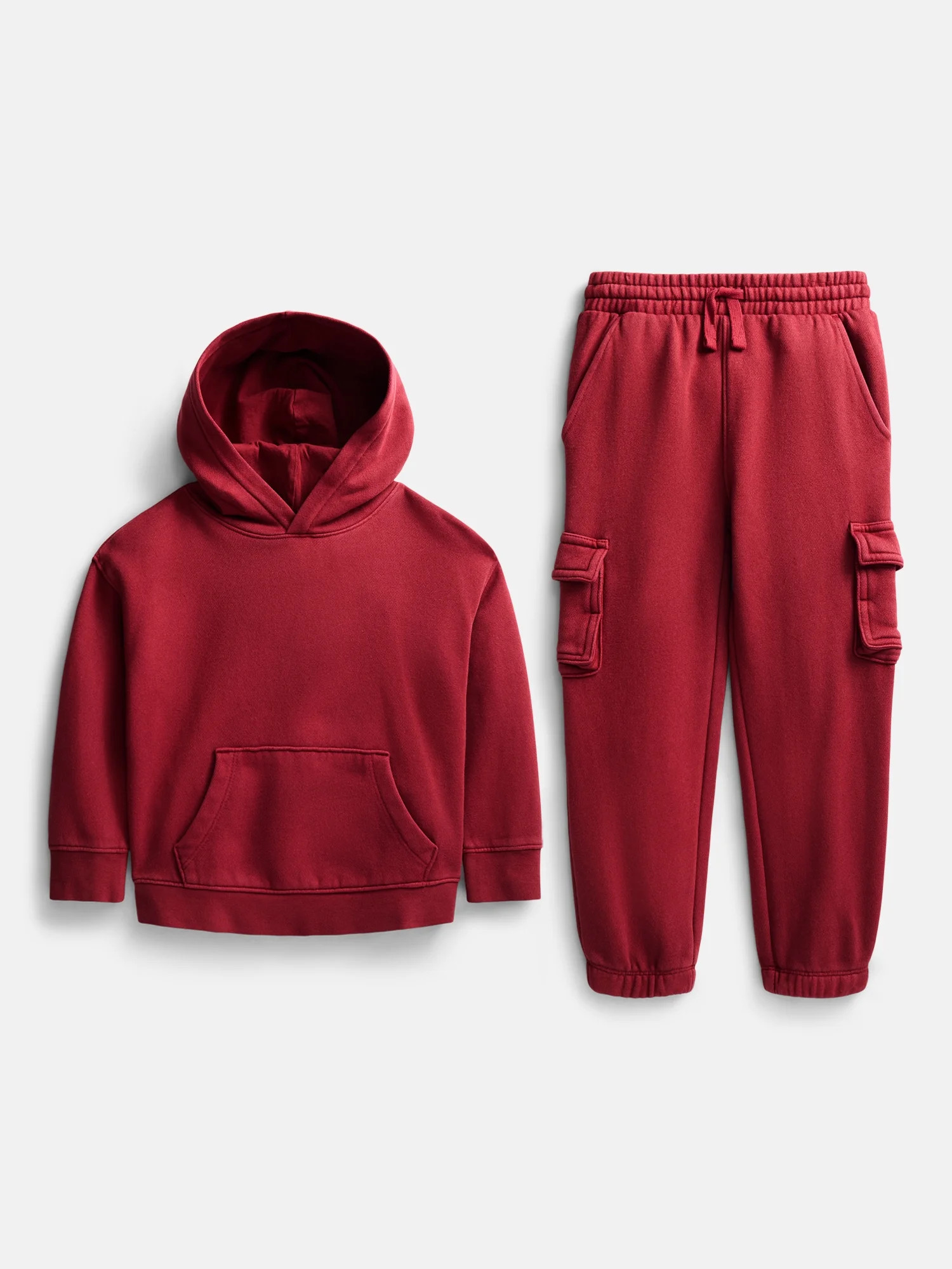 Wonder Nation Toddler Boys Fleece Hoodie and Cargo Pants Set, 2 Piece, Sizes 12M-5T | Walmart (US)