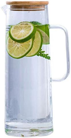 hjn Glass water Pitcher Glass Jug Water Teapot With Handle for family-1500ml | Amazon (US)