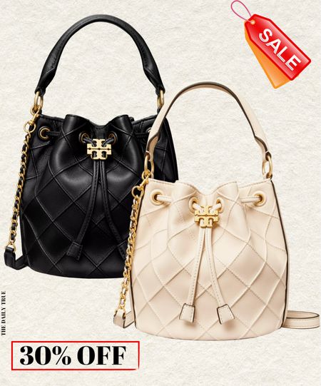 These Tory Burch bucket bags are soo cute and 30% off right now 🥹😍
#toryburch #bucketbag #designersale #summerbags 

#LTKSaleAlert #LTKItBag