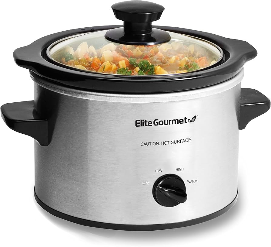 Elite Gourmet MST-250XS Electric Slow Cooker Ceramic Pot, Adjustable Temp, Entrees, Sauces, Stews... | Amazon (US)