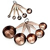 Copper Measuring Cups and Spoons Set, Stainless Steel 10 Piece Set, Stackable 5 Measuring Cups an... | Amazon (US)