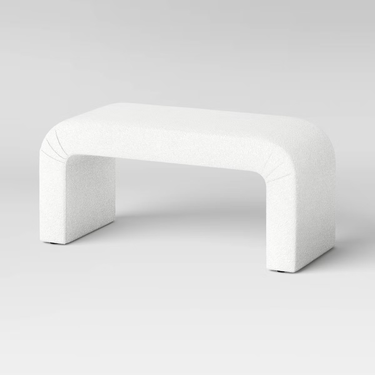 Cicely Waterfall Bench Cream Boucle - Threshold™: Padded, No Assembly, Bedroom Furniture | Target