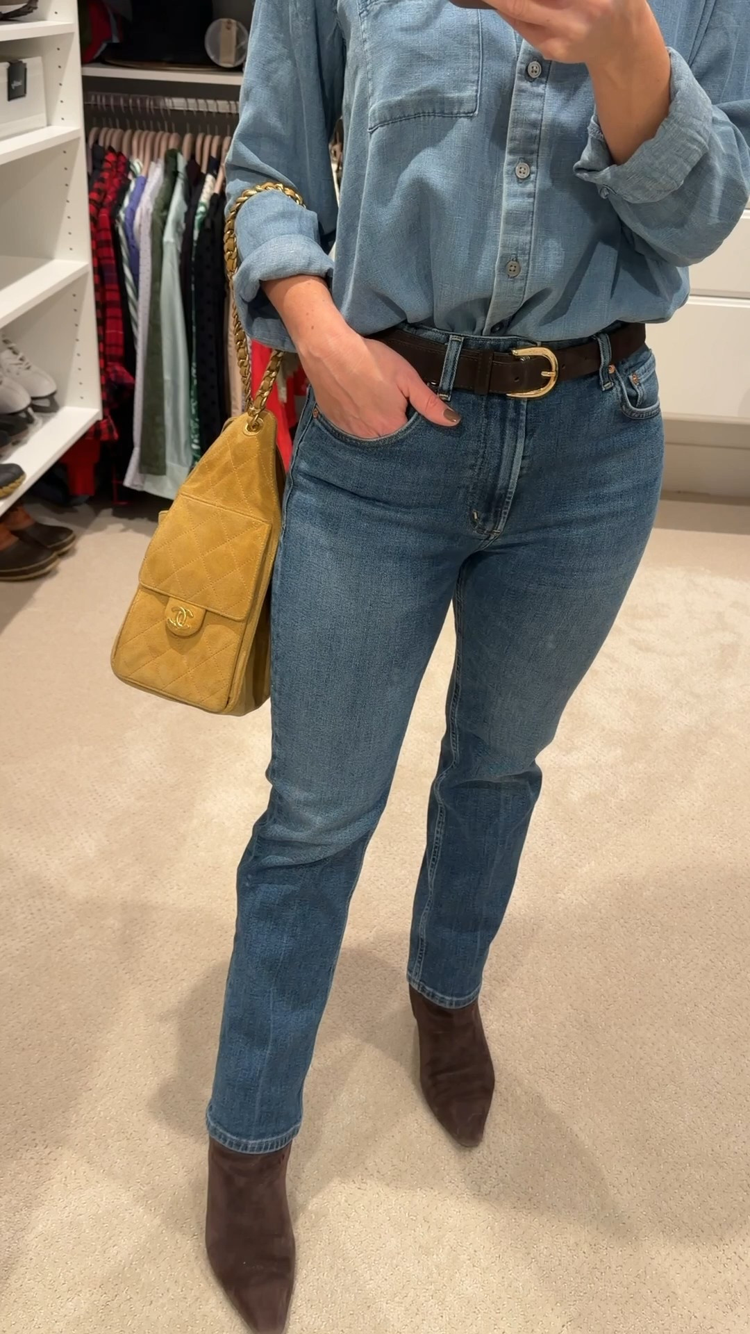 A classic denim-on-denim kind of day 👖💙
Easy, comfortable, and pulled together enough for errands, meetings, or a casual dinner. This is one of those outfits I reach for when I want to feel confident without overthinking it.

Style tip: Mixing slightly different denim washes keeps it intentional and not too matchy.

Everything is linked so you can recreate the look. Save this for an easy outfit formula you’ll wear on repeat 🤍

#LTKgrwm #LTKootd #LTKPetite