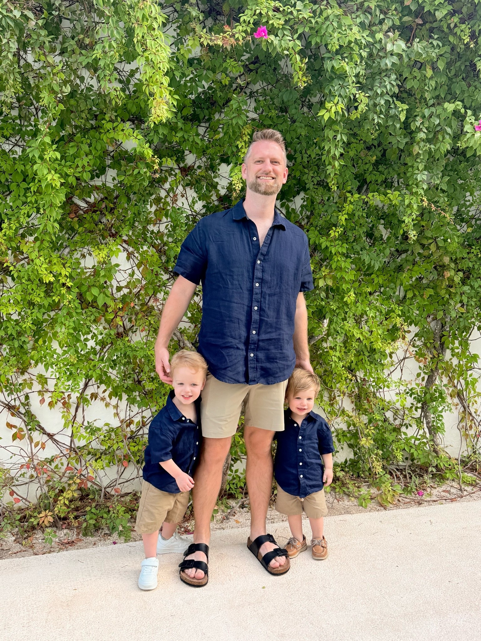 Family summer outfit idea ☀️ The boys are in matching @Quince linen shirts and my husband’s Quince shorts are that lightweight athletic/golf material.  Polished enough for vacation dinner or family photos, but still comfortable for hot weather and chasing kids. Easy classic combo for family matching outfits, boys linen shirts, men’s summer outfit, and beach vacation style.

Use my Quince code: INFG-26LINENANDLIGHTCO10

#LTKSeasonal #LTKMens #LTKKids