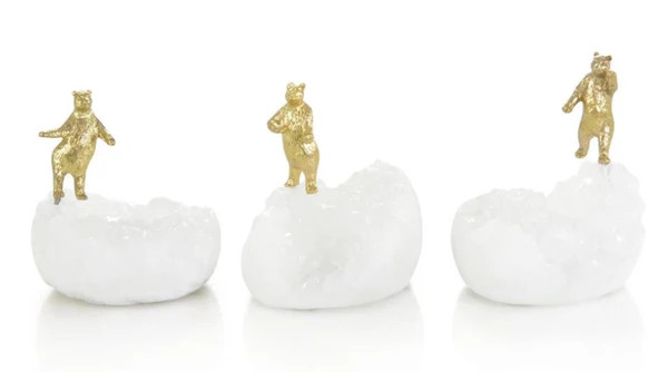 Bears on Quartz Sculptures | Greene & Co Interiors
