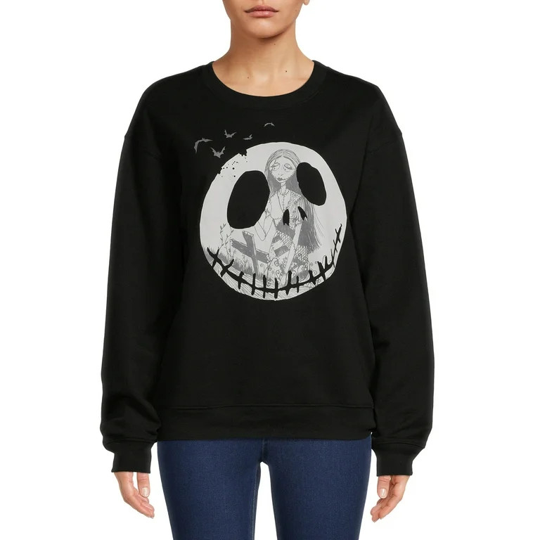 Nightmare Before Christmas Women's Graphic Fleece Sweatshirt | Walmart (US)