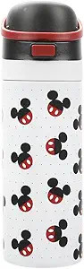 Mickey Mouse Classic Mickey Ears All-Over Print White 24 Oz Stainless Steel Water Bottle | Amazon (US)