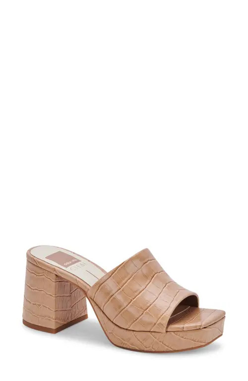 Dolce Vita Marsha Platform Sandal in Cafe Embossed Stella at Nordstrom, Size 8 | Nordstrom