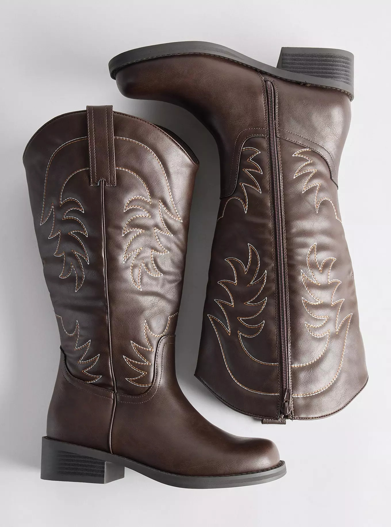 Block Heel Knee Western Boot (WW) | Torrid (US & Canada)
