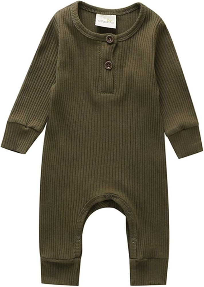 Green Ribbed Romper Onesie | Amazon (US)