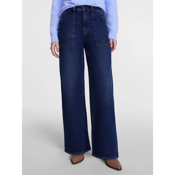 Scenario Women's High Rise Utility Jeans, 31" Regular and 29" Short Inseam, Sizes 0-20 | Walmart (US)