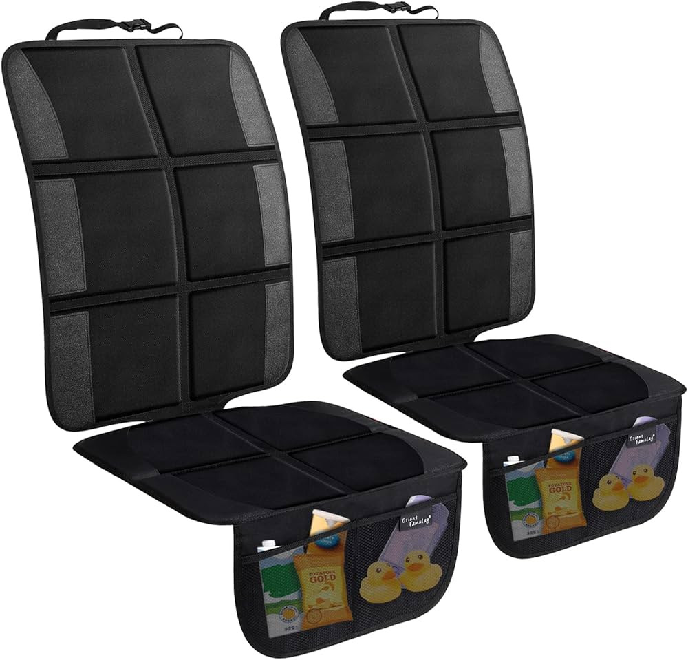 Car Seat Protector, 2 Pack Large Car Seat Protectors for Child Baby Car Seat with Organizer Pocke... | Amazon (US)