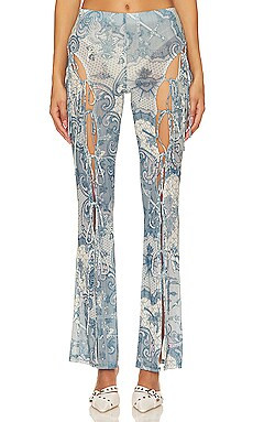LOBA Natalia Cutout Pant in Blue from Revolve.com | Revolve Clothing (Global)