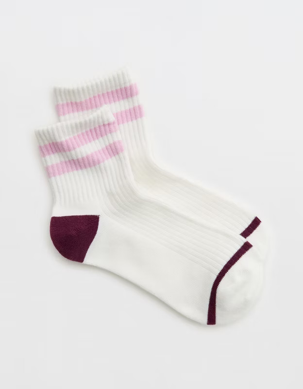 Aerie Striped Quarter Socks | Aerie