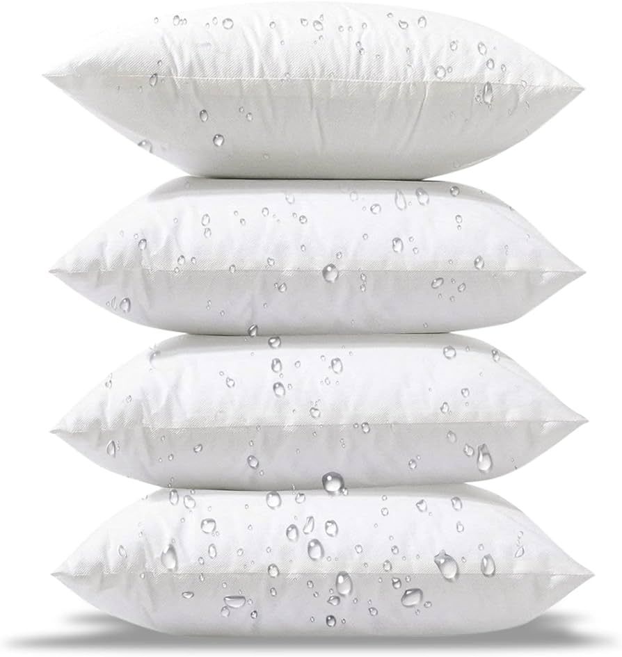 Phantoscope 20 x 20 Outdoor Pillow Inserts - Pack of 4 Outdoor Pillows Water Resistant Throw Pill... | Amazon (US)