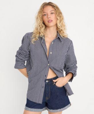 Women's Seersucker Classic Shirt | Macy's