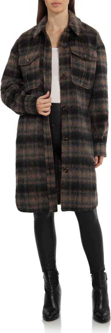 Plaid Long Shirt Jacket | Nordstrom