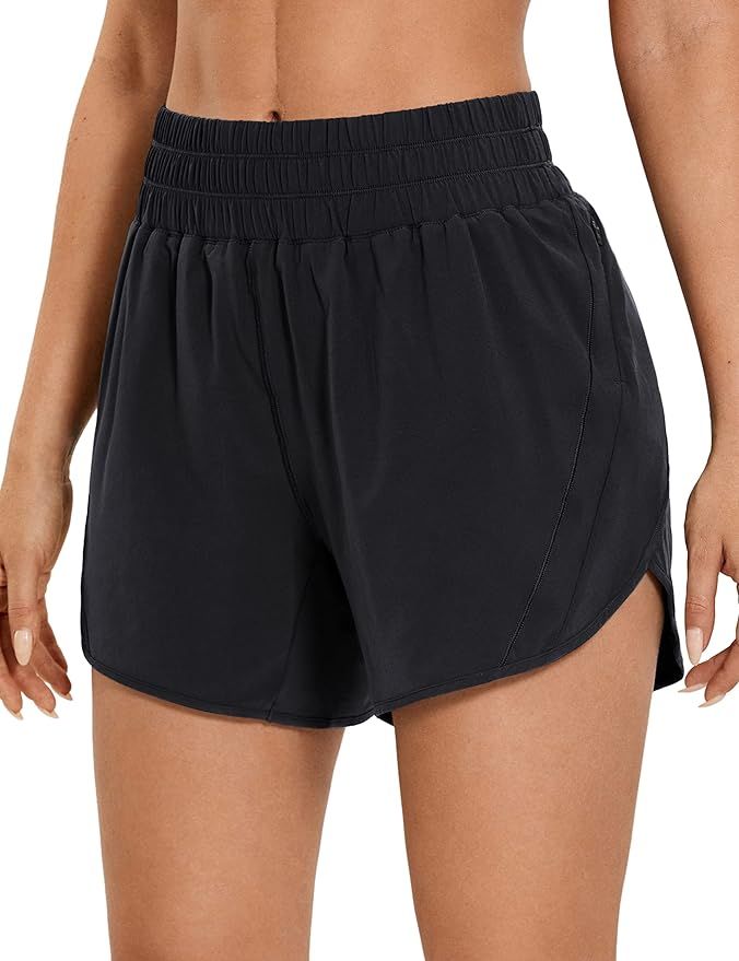 CRZ YOGA Womens High Waisted Running Shorts Liner - 2.5''/ 5'' Quick Dry Athletic Sport Workout T... | Amazon (US)