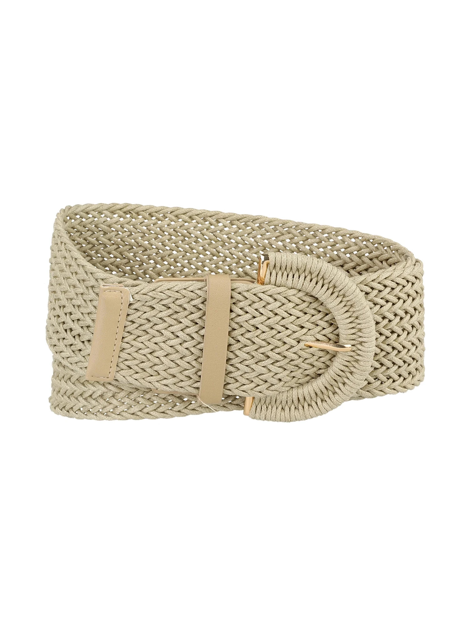 Allegra K Women's Wide Woven Waist Belts Braided Belts for Dress Chunky Buckle | Walmart (US)