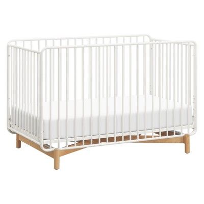 Babyletto Bixby 3-in-1 Convertible Metal Crib with Toddler Bed Conversion Kit - Warm White/Natura... | Target