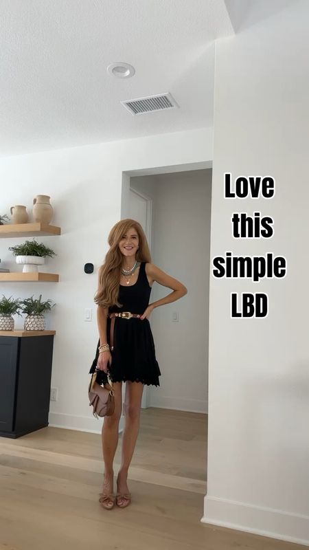 I love this little black dress! Fit is simple, the hemline is eyelet- so fun! Wearing xs runs true. And these sandals, I cant stop them, I highly recommend because they are so comfy. 

#LTKfindsunder100 #LTKSeasonal #LTKshoecrush