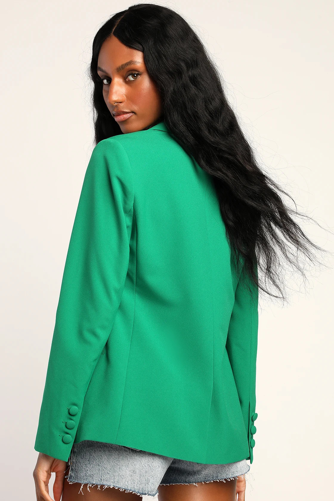 Suit and Score Green Double-Breasted Blazer Top | Lulus (US)