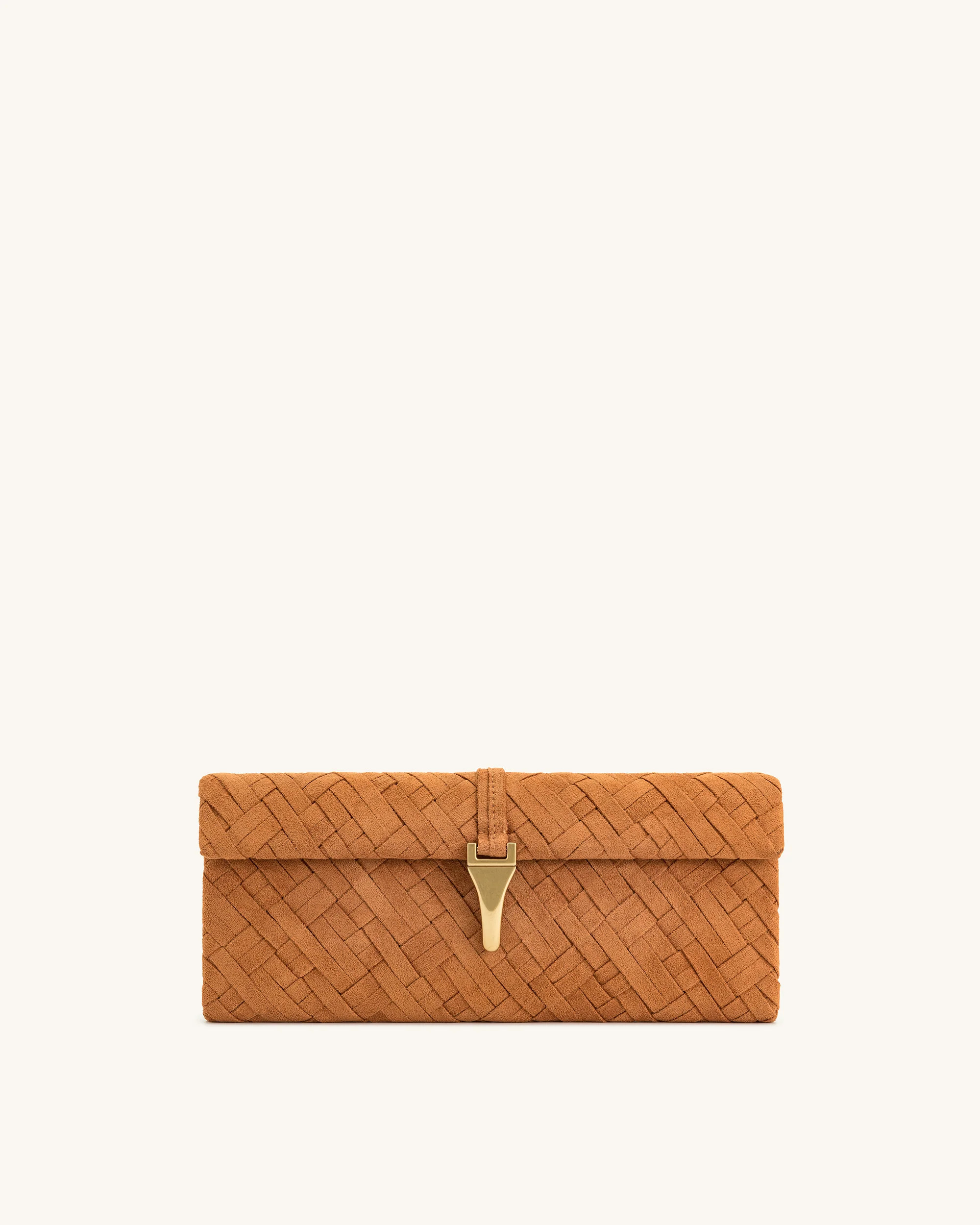 Zaria Woven Clutch - Brown | JW PEI US