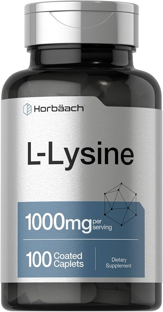 Horbäach L-Lysine 1000mg | 100 Coated Caplets | Free Form Dietary Supplement | Essential Amino A... | Amazon (US)