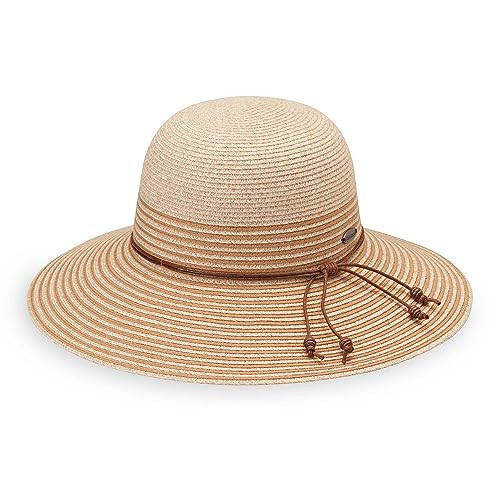 Wallaroo Hat Company Women’s Petite Marseille Sun Hat – UPF 50+ Sun Protection, Packable Design and Adjustable Sizing for Smaller Crown Sizes – Sun Hat for Elegant Outdoor Events (White/Beige/Camel) | Amazon (US)