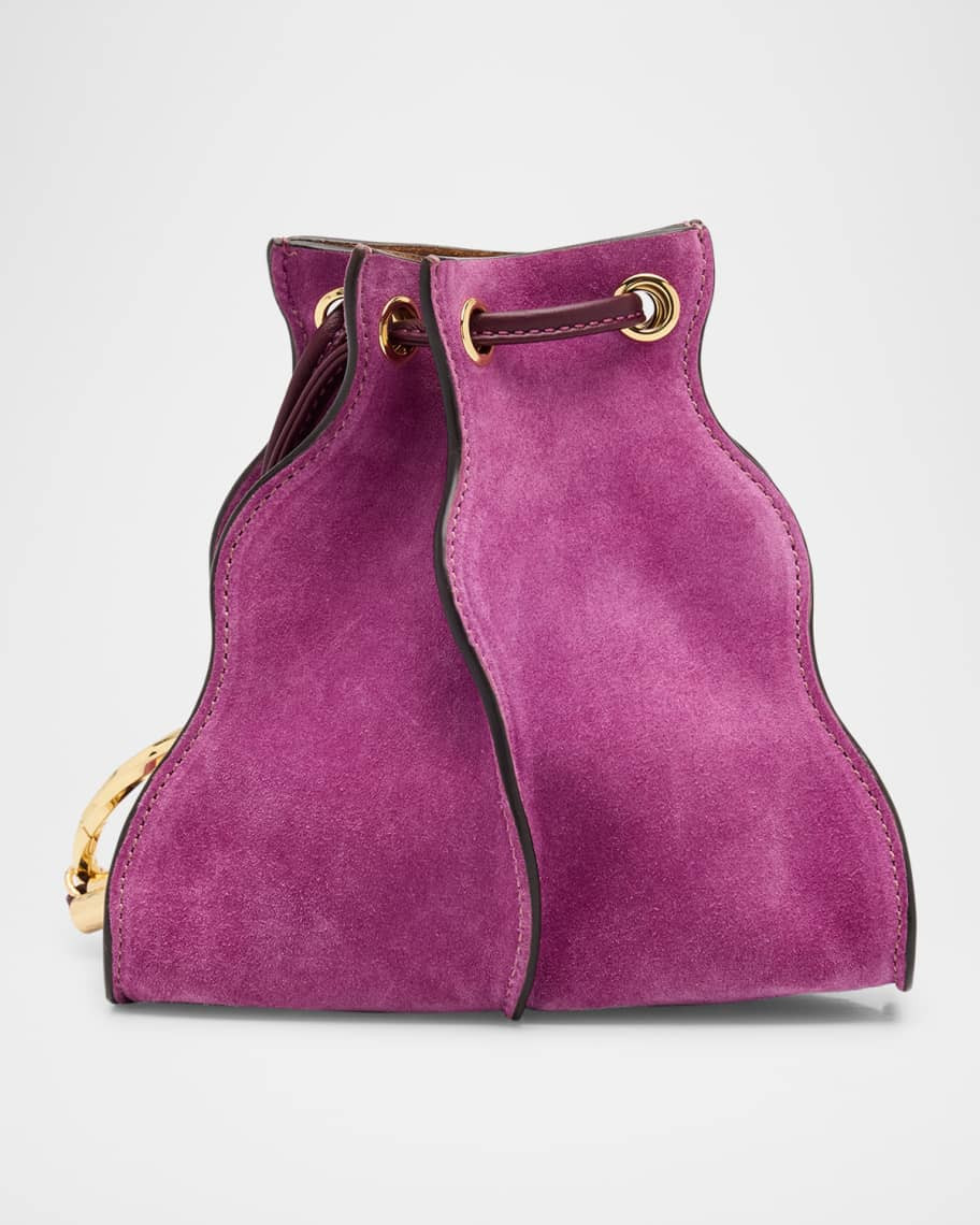 Adria Mini Pleated Wave Suede Crossbody Bag | Neiman Marcus