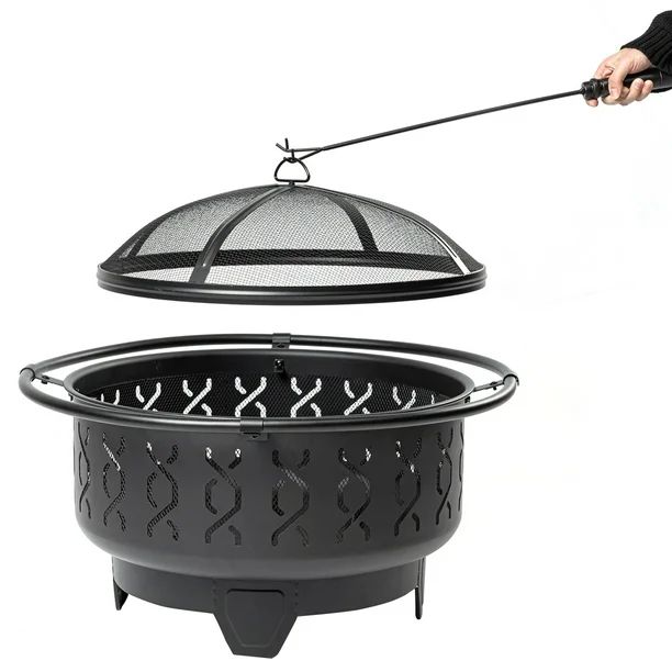 Singlyfire 30 inch Fire Pits for Outside Fireplaces Large Bonfire Pit Heavy Duty Deep Bowl | Walmart (US)