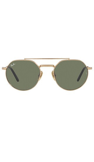 Ray-Ban Jack II Titanium in Metallic Gold. | Revolve Clothing (Global)