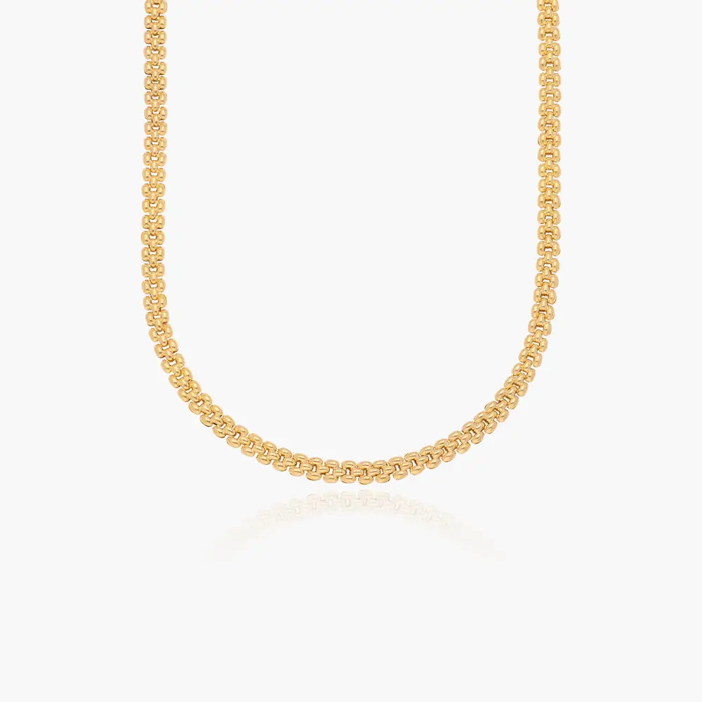 Texture Chain Necklace- Gold Vermeil | Oak & Luna (US)