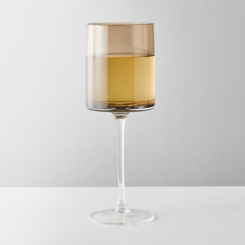 Porsha Smoked Stemware Wine Glass Set | CB2 | CB2