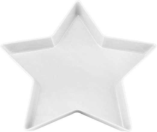 UPware Patriotic Star Shaped Plate Melamine Serving Plate Dinner Plate, 11.25 Inch Star Plate (Wh... | Amazon (US)