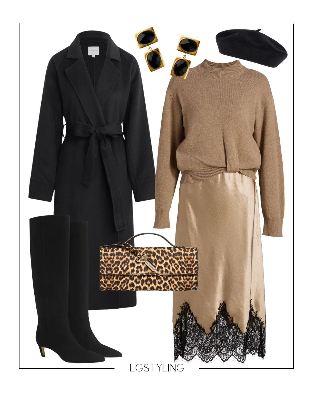 A timeless “dinner out” look built on luxe neutrals + elevated textures. A camel knit paired with a satin + lace slip skirt always feels effortlessly chic, and the tall black boots pull everything together with a sleek winter finish. I added a structured wrap coat for polish, gold statement earrings for glow, and a leopard bag for that subtle pop of personality.
Tap to shop each piece — sophisticated, wearable, and perfect for any weekend plan. 🤍✨

#LTKStyle #LTKFall #LTKWinter #LTKOutfits #LTKUnder100 #SlipSkirtOutfit #WinterStyle #WeekendStyle #DinnerOutfit #ChicStyle #NeutralOutfit #CapsuleWardrobe #ClassicStyle #OutfitInspo #StyleOver40 #DMVStylist #LGStyling

 

#LTKootd #LTKgrwm