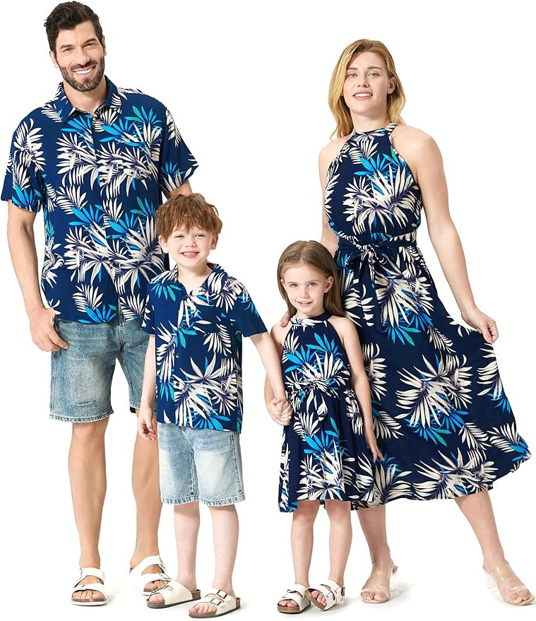 PATPAT Family Hawaiian Matching Outfits Mommy and Me Outfits Caribbean Vacation Summer Tropical H... | Amazon (US)