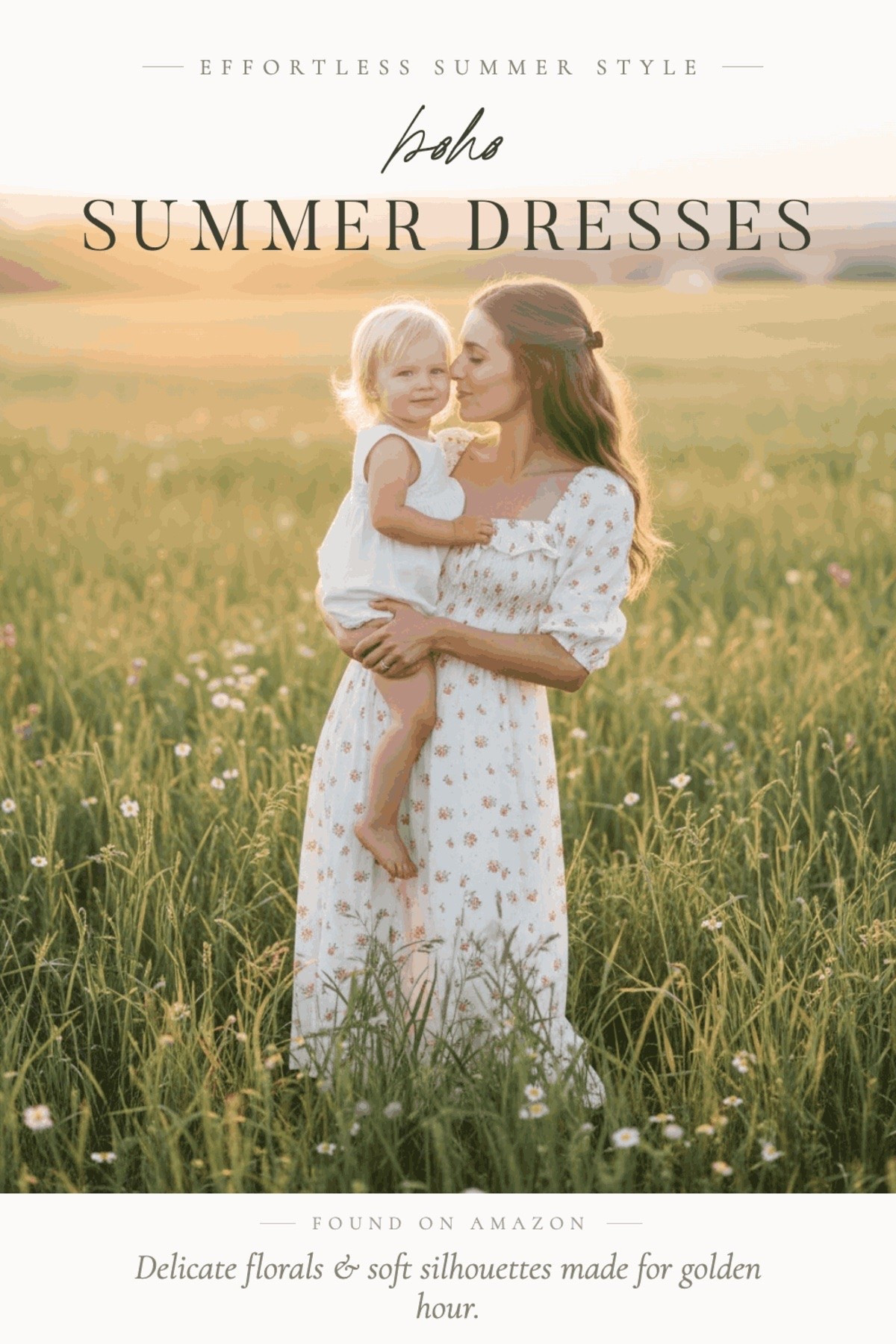 Soft floral print, puff sleeves, white boho dress energy. Found this one on Amazon and it's a perfect choice for summer family photos . The kind of dress that works for a photo session or just existing outside in June.

#LTKmomlife #LTKSeasonal #LTKBump