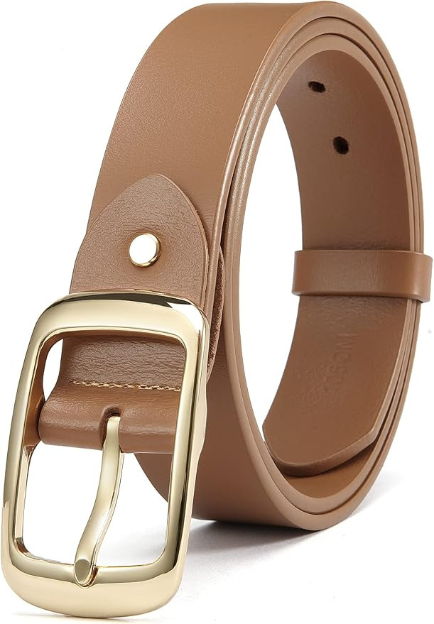 CHAOREN Womens Belts for Jeans - Leather Belt Women 1.3" Width - Genuine Leather Crafted by Hand | Amazon (US)