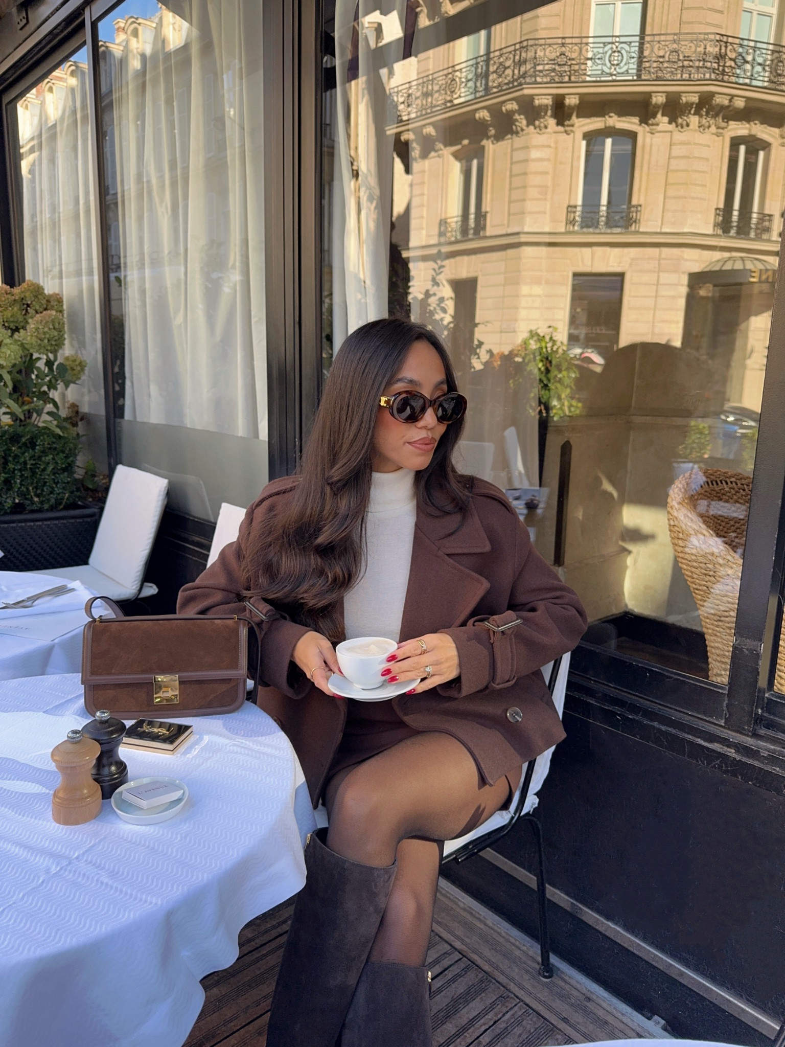 Your most loved autumn outfits 🍂 chocolate brown crop trench jacket and mini skirt, with suede knee high boots and bag. Autumn city outfit inspo

#LTKFashionMonth #LTKautumn #LTKstyletip
