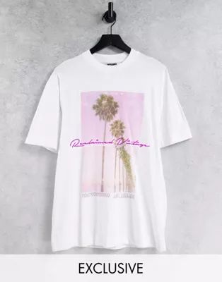 Reclaimed vintage inspired organic cotton t-shirt with palm graphic front print | ASOS | ASOS (Global)