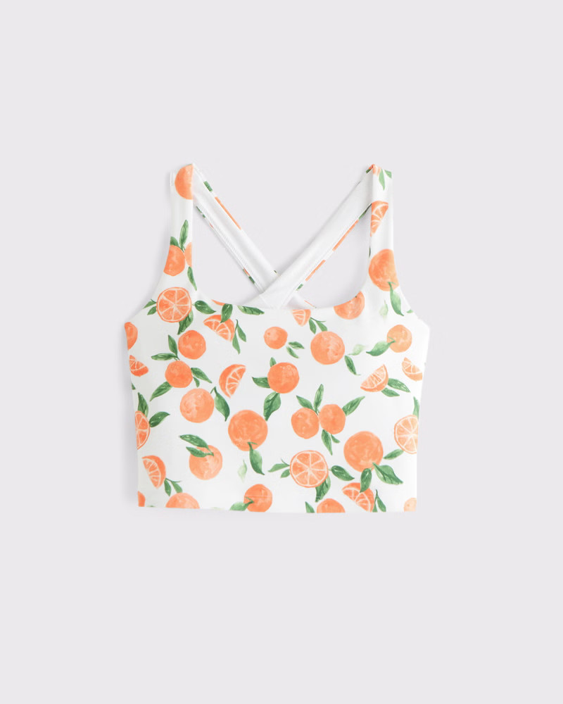 Abercrombie & Fitch Women's YPB sculptLUX Strappy-Back Tank in Orange Print - Size XL | Abercrombie & Fitch (US)