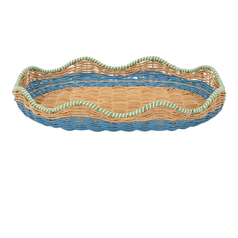 Beautiful Two-Tone Rattan Serving Tray by Drew Barrymore | Walmart (US)