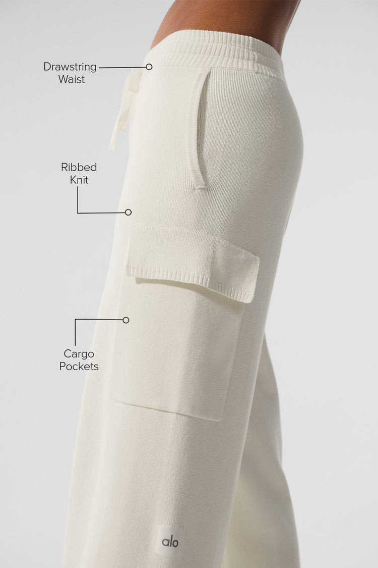 Scholar Knit High-Waist Cargo Pant - Green Olive | Alo Yoga (US)