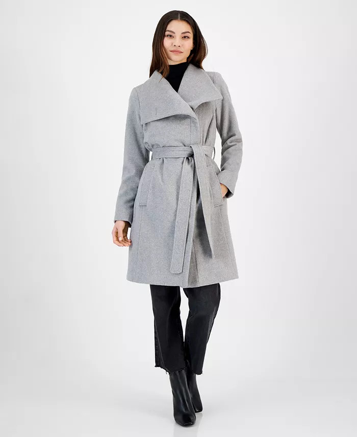 Michael Kors Women's Asymmetric Belted Wrap Coat, Created for Macy's & Reviews - Coats & Jackets ... | Macys (US)