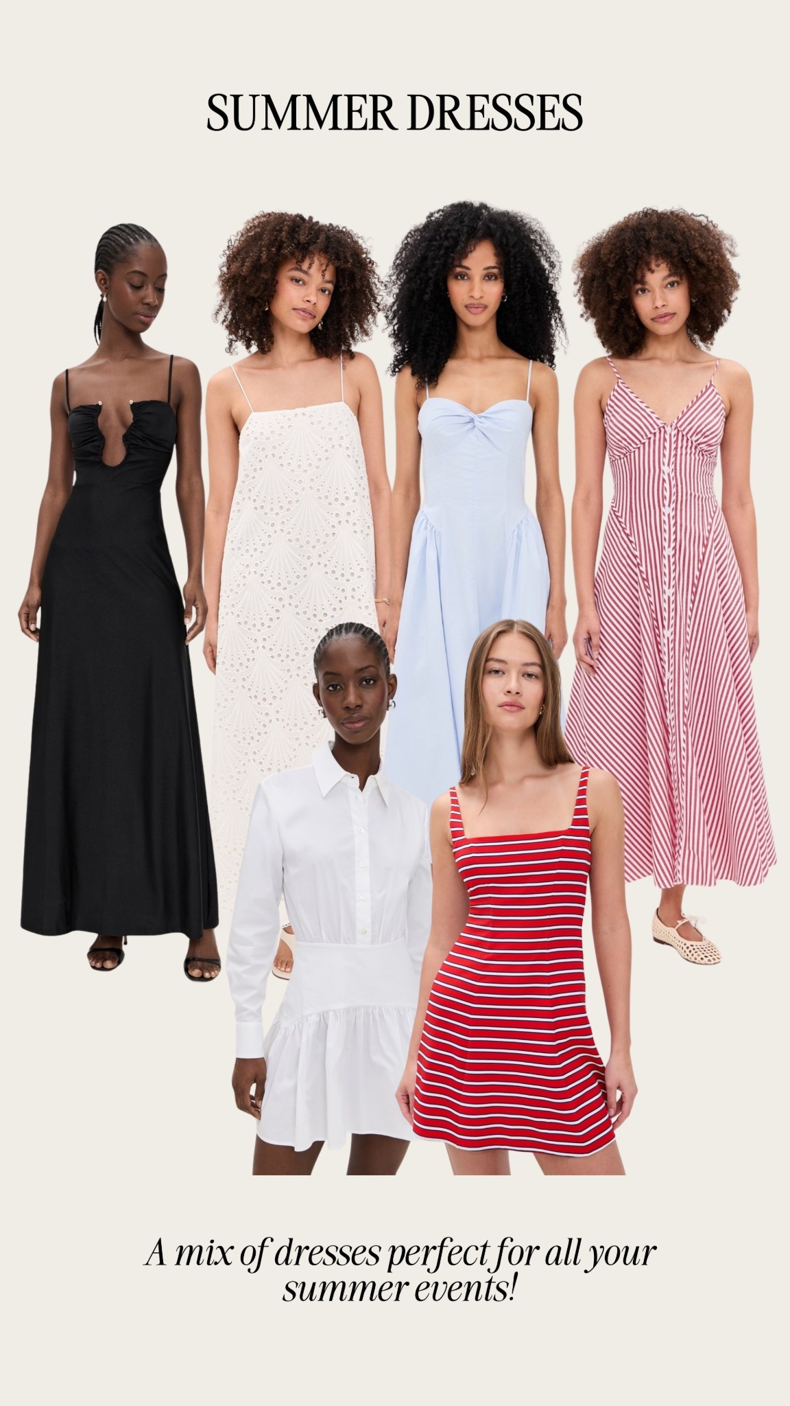 Summer dresses we love!

summer dress, wedding guest dress, spring style, summer fashion, midi dress, maxi dress